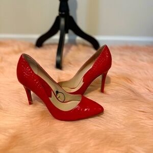 Mango red pumps in size 38 or US size 7.5-8